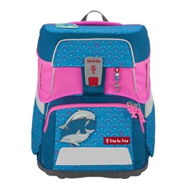 Step by Step LED Neon Pull-Over for Space; 2-in-1 Plus, Cloud School Bag, Reflector Cover with LED Light Effect for More Visibility, Pink, Pink, Neon Striped