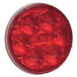 Maxxima Stop/Turn/Tail, 4In, 6 LED, Round, Red