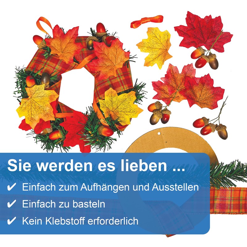 Baker Ross FN300 Autumn Wreaths Craft Kit - Craft Autumn