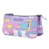 School Case Three Compartments Cyber Purple - Board