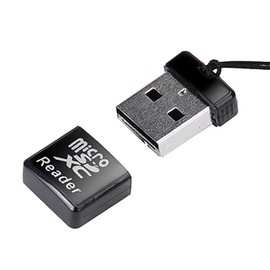 diybits MicroSD Memory Card Reader Black SDXC TF Mini USB 2.0 Super High Speed Adapter (Black)
