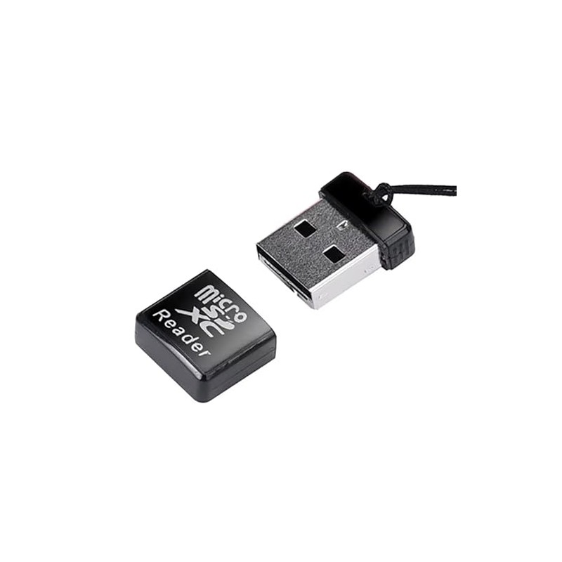 diybits MicroSD Memory Card Reader Black SDXC TF Mini USB