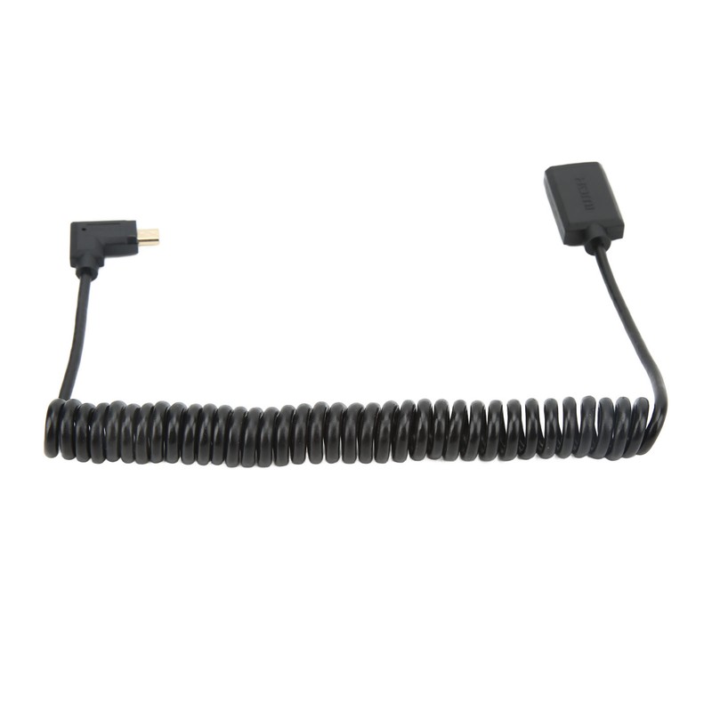 1.8m Coiled Cable Micro HD Multimedia Interface to Female HD
