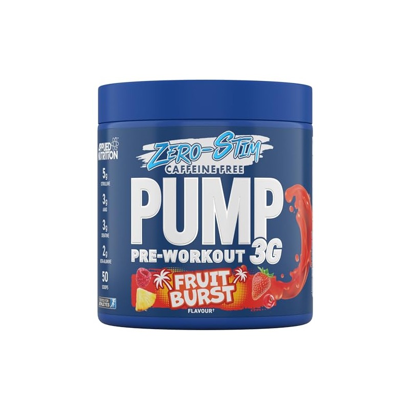 Applied Nutrition Pump Zero Pre Workout - Zero Stim, Caffeine