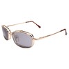 Old School Rectangle Flip Tinted Lens Gold Frame 2.00 Reading