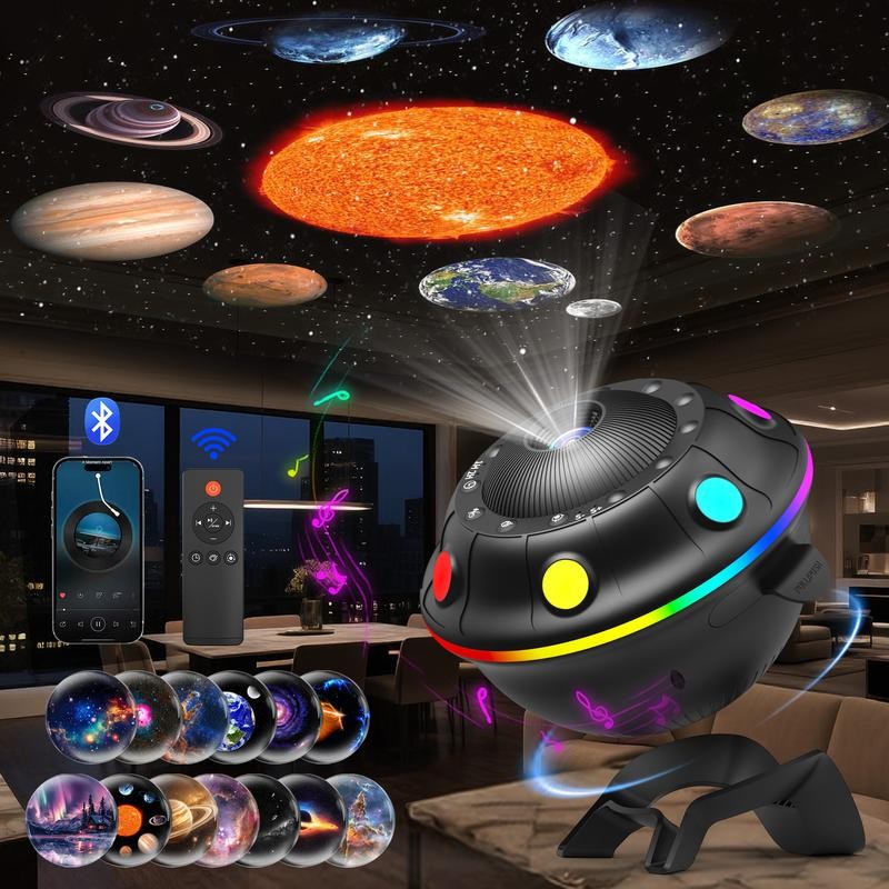 UFO Galaxy Projector RGB Ambient Light with 12 HD Film