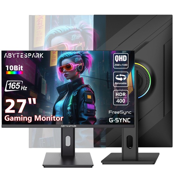 Gaming Monitor 27 Inch 2K 2560 x1440 Can be liftable