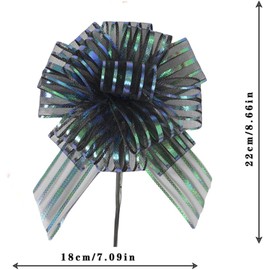 6 PCS Large Pull Bows,Bow for Gift Wrapping,Gifts Decorations,6″ Party Wedding Ribbon Bows for Wrapping Boxes or Flower Decorations,Presents or Christmas Tree (Black)