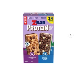 CLIF Zbar Protein Snack Bars Variety Pack, Gluten Free Protein Bars, 24 pk.