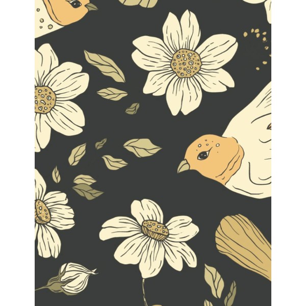 Golden bird drawing pad, design book, sketch book