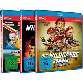 Die Wildgänse kommen + Wildgänse 2 – Sie fliegen wieder (zzgl. Bonus: Die Seewölfe kommen) Drei spektakuläre Söldner-Action Meisterwerke in HD mit Weltstarbesetzung (3 Blu-Rays)
