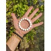 RAYON White Shell Tridacna bead bracelet Men Stretch 12mm 7,