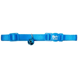 Coastal Pet Products CCP7001BLL Nylon Safe Cat Adjustable Breakaway Collar with Bells, Blue Lagoon
