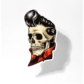 Real Sticky Skull Sticker Dapper Retro Tattoo Art Cup Laptop Car Vehicle Window Bumper Decal