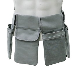 Garden Tool Waist Bag, 125cm/49.2inch Adjustable Belt Utility Tool Pouch, 4-Pockets Storage Organizer Gardening Supplies, Waterproof and Wear-Resistant, Grey