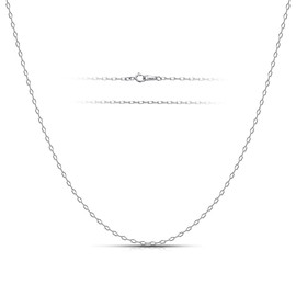 Gacimy 925 Sterling Silver Paperclip Necklace for Women, 1.5mm Thin Sterling Silver Necklace for Women, 20 Inches Silver Chain Necklaces for Women, 20" Length with 2" Extension Chains