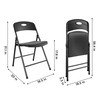 CoscoProducts COSCO Solid Resin Folding Chair, 4-Pack, Black
