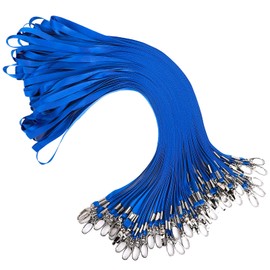 Segus Lanyards Lanyard Set 50 Pieces Neck Strap with Carabiner Clip for Office School PU Nylon Lanyards for ID Card Holder Key Name Tags and Plastic Cards