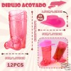 32pcs Vasitos Botas Vaqueras Con Sombrero 1 Oz Para Fiesta