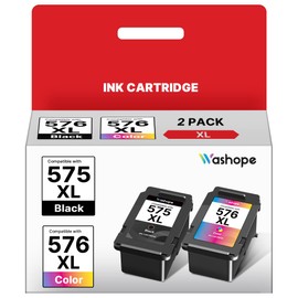 PG575 XL CL576XL Multipack Printer Cartridges PG575 CL576 Cartridges Replacement Compatible with Canon 575 576 575XL 576XL Cartridges for Canon Pixma TS3550i TS3551i TR4750i TR4751i (Black and Colour