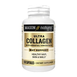 MASON NATURAL Ultra Collagen Capsules, 100% Pure Hydrolyzed Collagen Supplement for Healthy Skin, Hair, Nails & Joints, 100 Count, 50 Day Supply