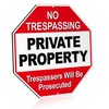 ANLEY Private Property Aluminum Warning Sign, Trespassers Will Be Prosecuted