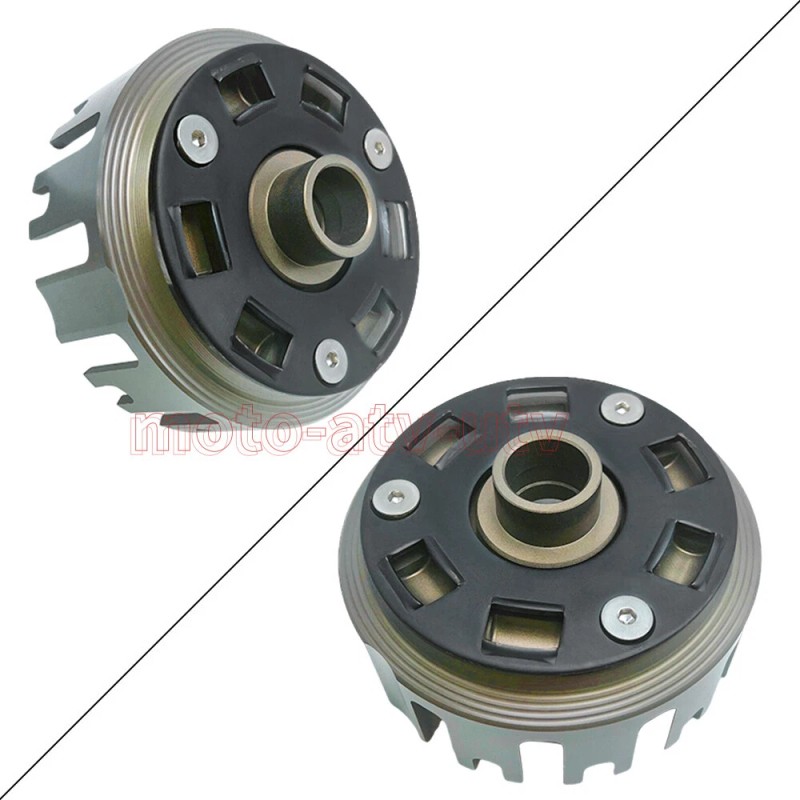 JINFANNIBI CNC Billet Clutch Basket Kit & Cover Gasket for