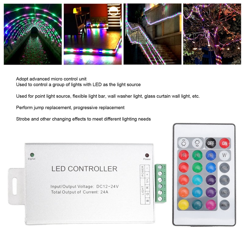 IR Remote Controller LED Light Strip Module Large Power 24A