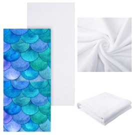 Tatuo Sublimation Blank Beach Towel Sublimation Microfiber Towel Large Beach Bath Towel for DIY Man Woman Home Bathroom (30 x 60 Inch)