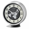 Seiko Aero Non Ticking Bedroom Alarm Clock, 4 Inch Silver
