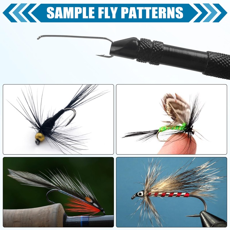 Fly Tying Hooks, 380pcs Ultra Sharp Barbed Fly Fishing Hooks