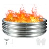 4FT Diameter Camp Fire Ring Pit, Large Round Galvanized Steel