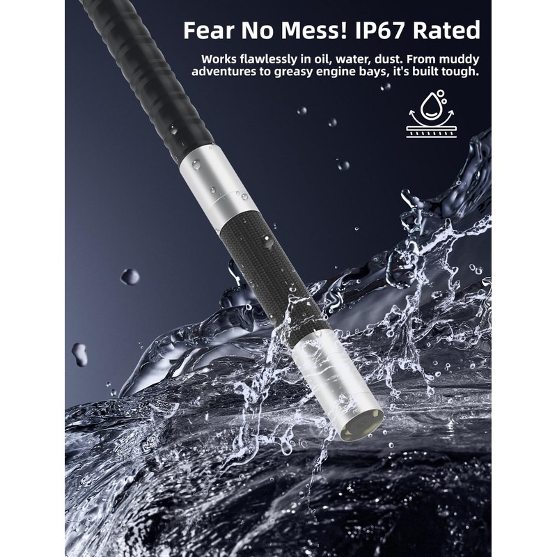 Endoscope Camera 1920P HD con Luz y Rotación 360° –