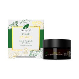Dr Organic Evoke Awaken Brightening Eye Gel, De-Puff & Minimise Dark Circles, Smooth & Brighten, with Neroli & Eye Bright, Certified Organic, 10ml