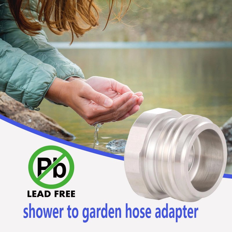 Snutuya Garden Hose to Shower Pipe/Arm Handshower Adapter, G1/2 Female