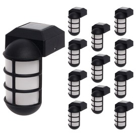 GreenLighting Marina Solar Post Cap Lights - Fits 4x4 Nominal Wood Outdoor Solar Powered Post Cap Light, Fence, Deck, Garden - Bright LED, Waterproof Nautical Lighting - Black 12 Pack