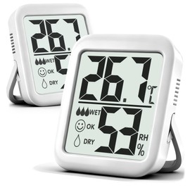 Antonki Set of 2 Thermometers, Hygrometers, Indoor Room Thermometer