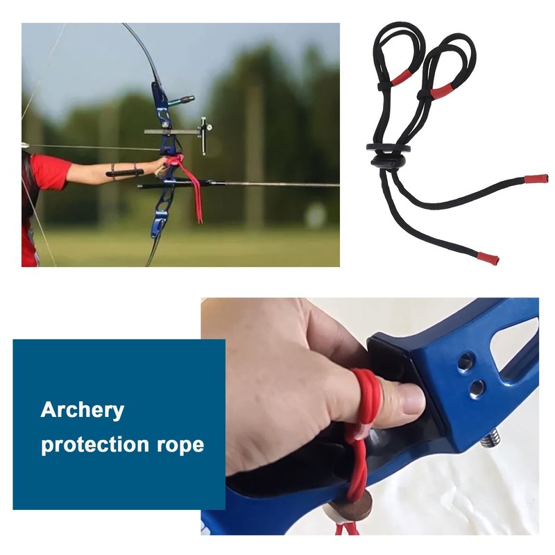 ECSiNG Pack of 2 Archery Finger Sling Adjustable Recurve Bow