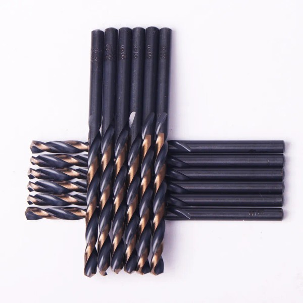 Drillforce 12PCS 3/32" Black Gold Drill Bits Set HSS Metal