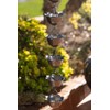 Monarch Rain Chains Aluminum Lotus Pewter Rain Chains for Gutters
