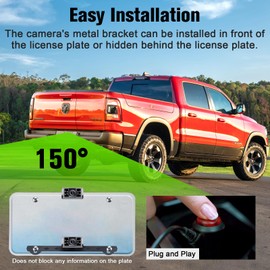 Backup Camera with 4.3inch Monitor for Car: HD 1080P Easy Setup Rear View Camera for SUV - Waterproof Clear Night Vision DIY Gridlines Rohent