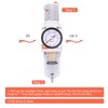 RIH 1/4" NPT Compressed Air Filter Regulator Combo Piggyback, 5