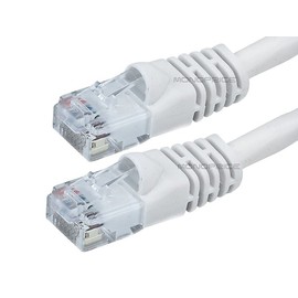 Monoprice 0.5FT 24AWG Cat5e 350MHz UTP Ethernet Bare Copper Network Cable - White