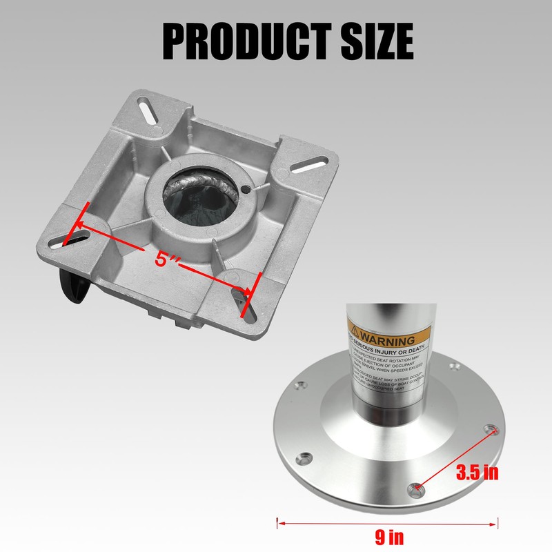 Hotkesa Boat accessories New Aluminum Adjustable Boat Seat Pedestal Smooth