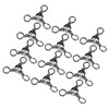 Totority 50pcs Fishing Swivels Connector Way Fishing Swivels for Tackle