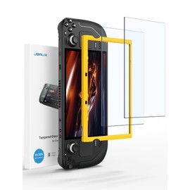 JSAUX JSAUX 2-Pack Steam Deck Screen Protector, Ultra HD Glass Protector 9H Hardness Easy to Install with Guiding Frame Scratch Resistant Tempered Glass for Steam Deck/Steam Deck OLED, Come with Toolkits
