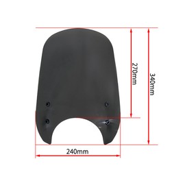 WORLDWALK BOLT/C/R SCR950 Fork Mount Screen Long Clear ws-26-2lc