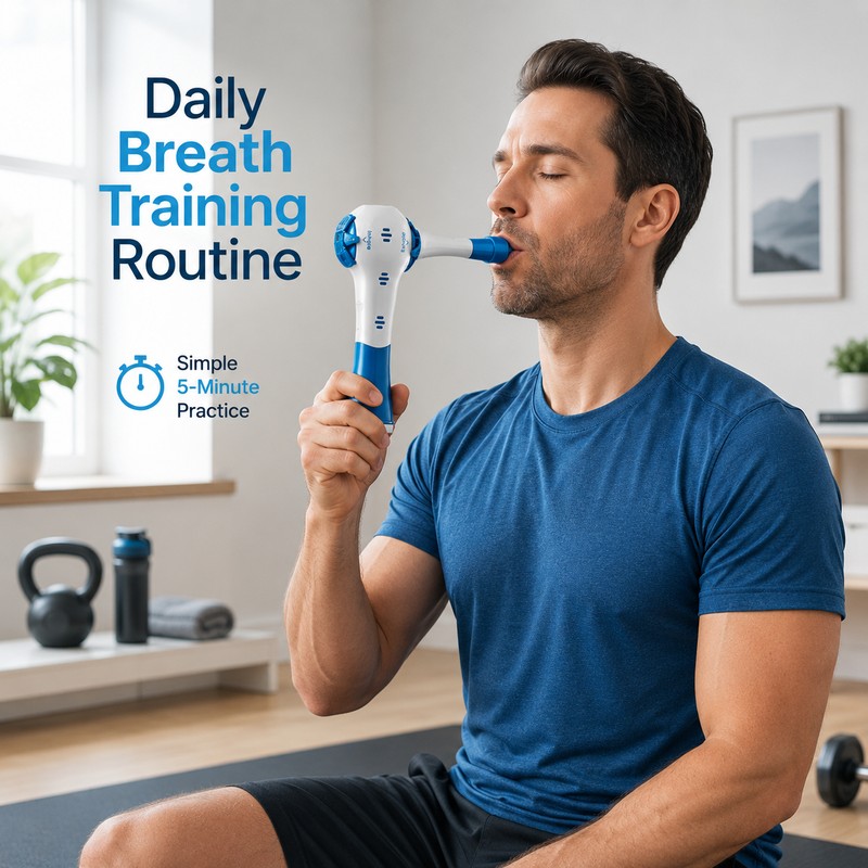 Adjustable Breathing Trainer for Breath Control – ABS Respiratory Exercise