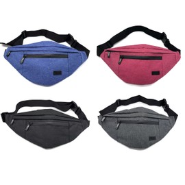Smell Proof Fanny Pack - Water Resistant Small Waist Bag (Black)