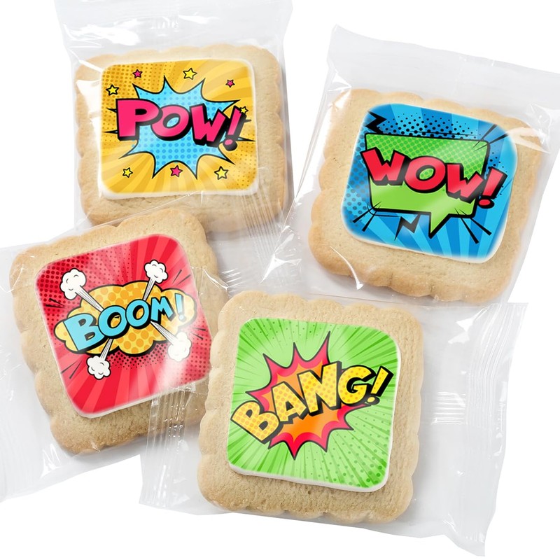 Superhero Cookies 24 Pack | Bulk Party Favors Birthday Party